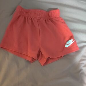 Nike Coral-Orange Athletic Shorts